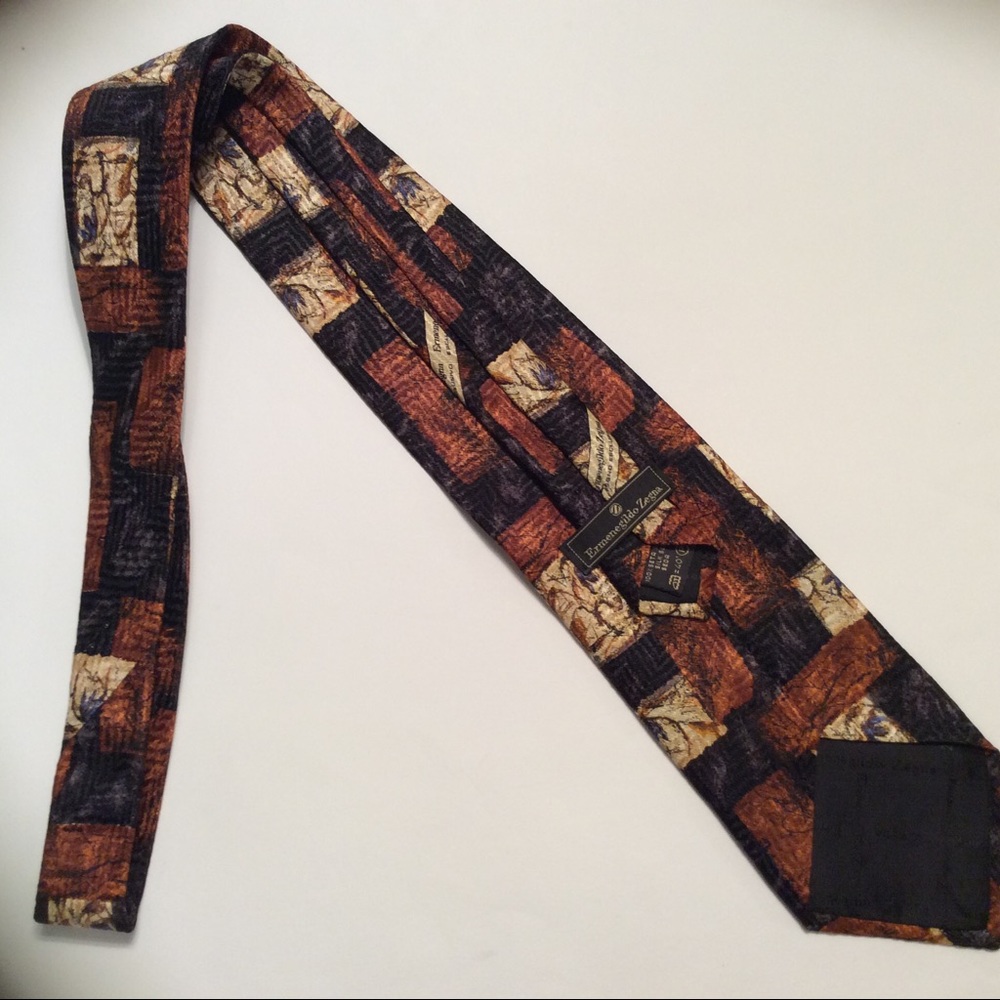 Ermenegildo Zegna copper and black silk tie
58x4” - Picture 6 of 6
